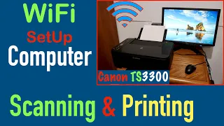 Canon PIXMA TS3300 WiFi SetUp Windows 10 Computer, Scanning & Printing Review !!