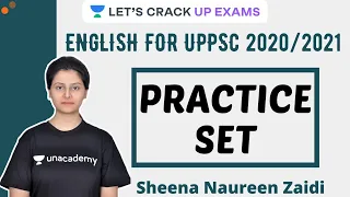 Practice Set | English for UPPSC | UPPSC 2020/2021 | Sheena Naureen Zaidi