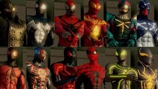 The Amazing Spiderman 2 All Suits Costumes Unlocked + Free Roam Skins (Spider Suits) 1080p