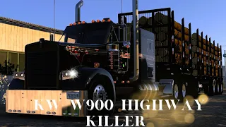 ATS Beta: 1.50 | KW W900 Highway Killer - 48' Manac Logging trailer | American Truck Simulator