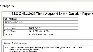 SSC CHSL 2023 PYQ'S | GK QUESTIONS #previousyearquestions #ssc #chsl #cgl #cpo #cds