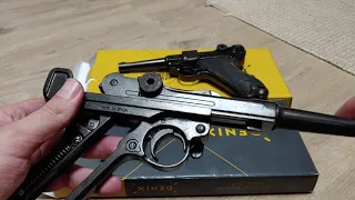 Макет пистолета Parabellum Luger P-08 (Denix 1143, Парабеллум Люгер) обзор, разборка