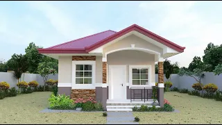 BUNGALOW HOUSE DESIGN -  60 SQM. / 645 SQFT. - 3 BEDROOMS