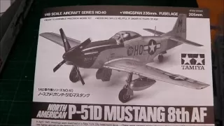 Tamiya P-51D Mustang.In 1.48 scale. Inbox review and build  update1