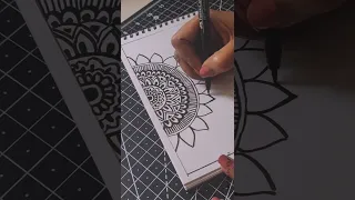 Mandala Drawing Freehand using brush pen | Vijayta Sharma