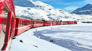 Utazz a világ legszebb havas vonatán! | Bernina Express | Olaszország🇮🇹 - Svájc🇨🇭