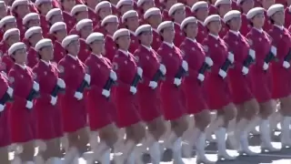 Chinese Beautiful Pink Army March Past 中華人民共和國國慶