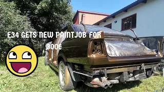 BMW E34 525i 300€ DIY paint job | Marrakeshbrown | Budget Build