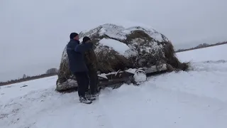 Снова возим сено.Возим на 2 тракторах. 1 часть.