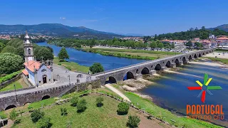 Ponte de Lima aerial view - 4K Ultra HD