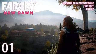 FAR CRY NEW DAWN 01 | Crawling from the Wreckage, Find Hope, Gear Up - Story Mission | Gameplay