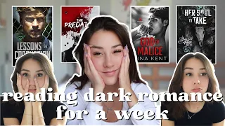 reading dark romance for a week🫠 spoiler free reading vlog