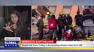 The death toll has risen to 2122 in Morocco after a magnitude-7.0 earthquake hit south of Marrakesh