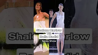 Shalom Harlow VS Bella Hadid Spray Painting Iconic Fashion Show✨#shalomharlow #bellahadid #90s