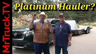 2022 Nissan Pathfinder Platinum first drive in the Rockies towing a 5000 lb. trailer with MrTruck