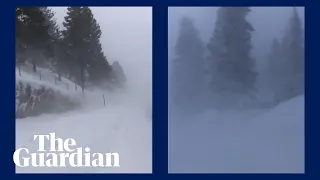 Winter storm creates blizzard conditions in central California