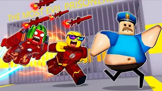 BARRY'S PRISON RUN OBBY vs IRON MAN & FLASH