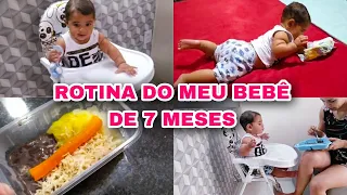 ROTINA DO MEU BEBÊ DE 7 MESES 💙 ALIMENTAÇÃO+ATIVIDADE