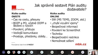 Záznam z webináře: Audit u dodavatele