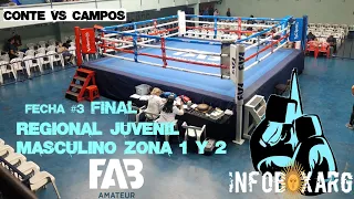 GIULIANO CONTE VS ROMAN CAMPOS, CATEGORIA 64KG (FINAL), REGIONAL JUVENIL MASCULINO FAB, FECHA 3.