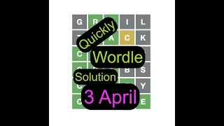 #Wordle #288 answer 3 April  | wordle today answer | today's wordle , solution, tips |#shorts