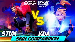 STUN Skins VS KDA Skins ( Mobile Legends Vs Wild Rift )