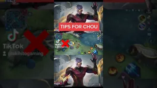 CHOU FLICKER TRICK ✅ TIPS FOR CHOU | MLBB SHORTS