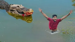 Crocodile Attack Man in River | Fun Made Movie | Crocodile Attack Human