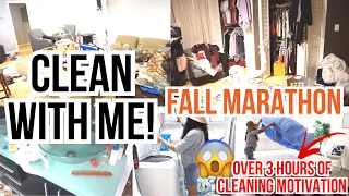 FALL CLEAN WITH ME MARATHON 2021 / OVER 3 HOURS OF SPEED CLEANING MOTIVATION / CLEANING ROUTINE