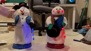 Extremely high pitch spinning snowflake snowman duet