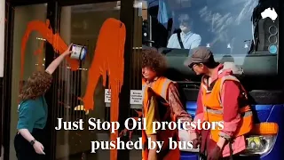 Just Stop Oil protestors rammed by bus (Watch)