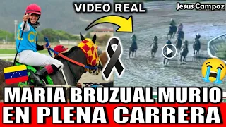 Maria Alejandra Bruzual MUERE en plena CARRERA de caballos VIDEO del momento jocketa venezolana 2023