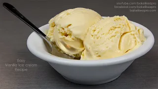 EASY Vanilla Ice Cream Recipe - Only 3 Ingredients