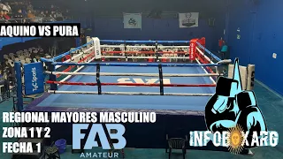 JOAN AQUINO VS URIEL PURA, CATEGORIA 75KG, REGIONAL MAYORES MASCULINO FAB, FECHA 1.