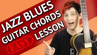 Bb JAZZ BLUES  Guitar Chords - EASY Comping LESSON + TAB