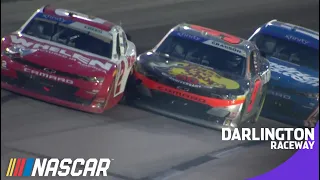 Video game move: Noah Gragson, Sheldon Creed and Kyle Larson battle at Darlington