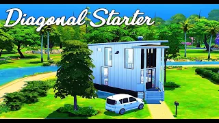 Diagonal Starter | The Sims 4 | No CC | Speed Build