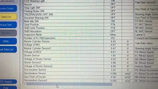 Updated ABS readings using Techstream on 2007 LS460