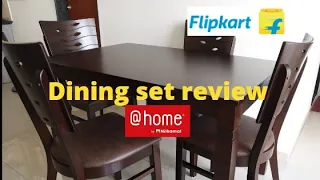 Unboxing Dining table and chairs @Home | review of wooden dining table