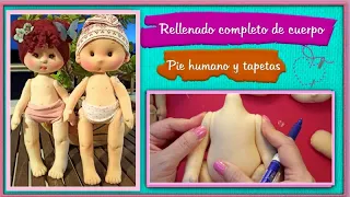 RELLENADO COMPLETO cuerpo de muñeca ,piernas con tapetas y humanas  video- 1