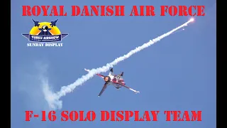 Turku Airshow 2023 Danish Air Force's F-16 Fighting Falcon! Sunday display.