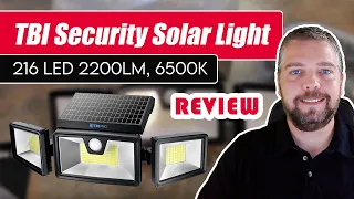 TBI Security Solar Lights Review | Outdoor 216 LED 2200LM 6500K