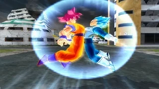 Goku Saiyan God and Vegeta Saiyan God Super Saiyan Fusion | DBZ Budokai Tenkaichi 3 (MOD)