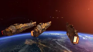 Homeworld Remastered - 3 Hiigaran Battlecruisers VS 3 Vaygr Battlecruisers