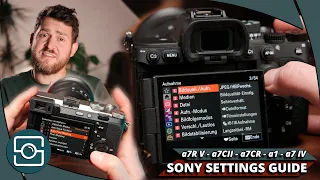 DIESE SETTINGS BRAUCHST DU AN DEINER SONY! (a7RV,a7CII,a7CR,a7IV,a1 uvm.)