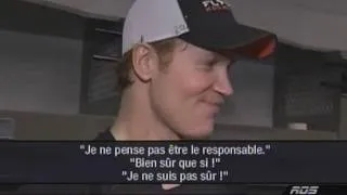Chris Pronger Reacts After Stealing Tonight's Game Puck (November 16 2010)