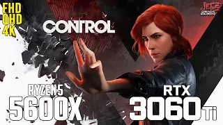 Control on Ryzen 5 5600x + RTX 3060Ti 1080p, 1440p, 2160p benchmarks!