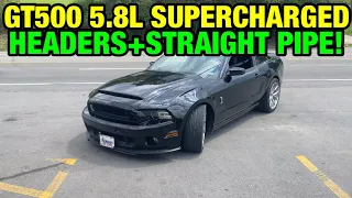 2014 Ford Shelby GT500 5.8L SUPERCHARGED V8 Dual Exhaust w/ LONG TUBE HEADERS & STRAIGHT PIPE!