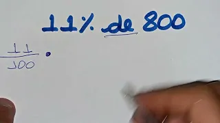 11% de 800 - Porcentagem - Como calcular?