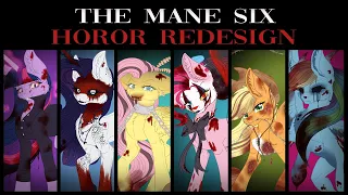 The Mane6 HorrorRedesign [GORECONTENT] - Mlp Speedpaint